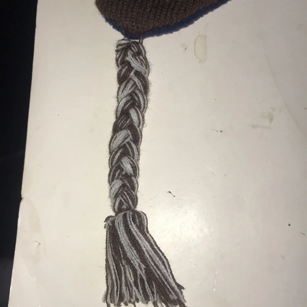 Boy’s Knit Football Beanie with Tassels